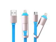2in1 Charger Sync Data Usb Phone Cable For Samsung HTC Android Charger ios Data Micro USB Cable For iPhone 5 5S 6 Fast Charging