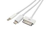 3 in 1 USB Charging Data Sync Cable Multi Functions Lines For iphone 4 4s 5 6 6plus for Samsung Xiaomi Mobile phone