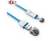 Original Ldnio Micro USB Cable LC82 8Pin 2 in 1 Sync Data Charger for iPhone Samsung