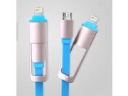 2 in 1 8pin Micro Data Sync Charging mini USB Cable For iphone 5S iphone 6 Plus Samsung Xiaomi HuaWei Mobile Phone