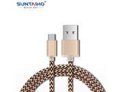 Suntaiho Micro USB cable 2A Fast Charging and 8pin USB Type c 2M Data charger for iPhone 6 6s Plus 5s Samsung Xiaomi Android