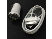 2 IN 1 1 set mini USB Car Charger Adapter 1PCS 30pin USB Cable Data Sync charging Cable for iphone 4 4s
