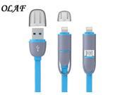 Micro USB Cable 2 in 1 Sync Data Charging USB Cable for iPhone 5 5s 6 plus Samsung Xiaomi HTC Sony