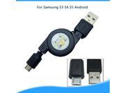 Micro USB Charging Auto Roll Up Cable 70cm Flexible Retractable Tensile extending Data Sync Line for Samsung S3 S4 S5 Android