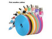 Micro USB Cable 3m 3ft 6ft 10ft Noolde Flat Fabric Braided Sync Data Charge Cable For Samsung HTC Lenovo Huawei Xiaomi LG