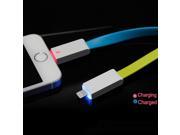 2015 High Quality LED Light Micro USB Cable For iPhone 5 5s 6 6s Plus IOS 6 7 8 Smart Mini sync Data Charger Cable For Samsung