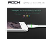 Rock Original Light Auto disconnect Data Cable Data Sync Fashion Flashing LED USB Cable For iphone6 6s 6Plus 5s
