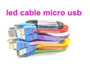 1M LED Light Micro USB Cable Charger Data Sync Cord For Samsung Galaxy S3 S4 S5 I9500 for HTC for LG Android phone
