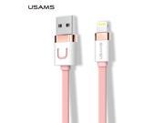 For iphone cable original USAMS 2.1A High strength Metal usb cable for iphone 5s 6s iPad fast charging data line with winder