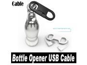 Type Portable Metal Keychain Style Charge Sync Cable Support Bottle Opener USB Cable For iPhone 5 5s 6 6S Plus For ipad