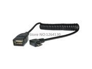 100cm 90 Degree Right Angled Micro USB OTG to USB Female Extension Stretch Cable for Samsung S2 S3 S4 Smartphone and Tablet