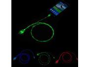 1M Running Micro USB Cable LED Visible Flowing Light USB 2.0 Data Sync Charger Cord For LG THC Samsung Sony Android Phone