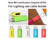 Real MFI certification OPSO brand for iphone 5s 6 6s lighting USB cable female to 8Pin male adapter connector data charge cable