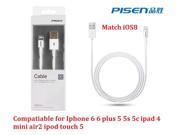 Orignal Pisen 1m Quick charge USB cable for iphone 6 6Plus 5 5s ipad 4 mini air2 Ipod touch 5 IOS7 IOS8