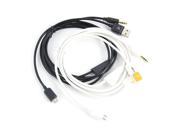 Black White 3.5mm V8 Car AUX Audio Micro USB Cable For Samsung S2 3 4 for HTC