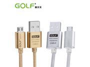 Golf Micro USB Cable 2.1A 1m 3m Metal Braided Wire 2.0 Data Sync Charging Data Cable Output For Samsung Galaxy S3 S4