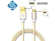 Micro usb cable Saufii Brand Dual side plug charger USB 2.0 A Male to Micro B for Android for Samsung s3 s4 s6 Xiaomi Huawei