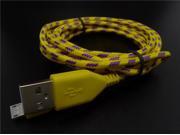 3m Nylon Braided Woven Fabric V8 Micro USB Cable Cords Charge Data Sync Pure Copper for Samsung Xiaomi LG Meizu