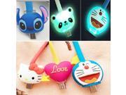 Cartoon Led Light Micro USB Cable V8 1M Date Sync Charger Cable for Sumsung Galaxy S5 i9500 N7100 HTC Lenovo Huawei ZTE MX4