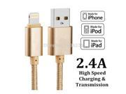 1.5M Metal Braided Mobile Phone Cables Data Charger USB Cable for iPhone 6 6s for iphone 5s cable For iOS 8 9 Charging