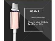 Original USAMS The second generation 1M Metal Magnetic Micro USB Data Sync Charger Cable for Android phones
