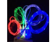LED Micro USB Cable Noodle Light Charge Cable Glow Data Sync Cable For Samsung For iPhone 5 6 6s Plus Charge Cable