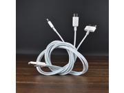 3in1 USB data Cable Data Sync Charging cable USB cable For iPhone4 4S 5S 5C iphone6 6plus for samsung
