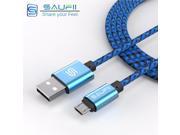 [ Micro USB Cable ] SAUFII nylon braided Flat USB Data wire capa 5V 2A Quick Charge For Samsung Oneplus for sony htc