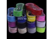 50pcs lot 1.5M 5Ft 8pin Aluminum Alloy Fabric Braided Usb cable for iphone 5 5s 6 6s for ipad mini for ios 9