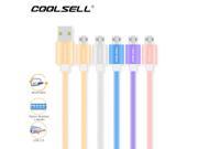 COOLSELL Double Sided Reversible Plug Micro 8pin USB Cable Charging Data Sync Cords for iPhone5S 6S Samsung galaxy S6 S7 HTC