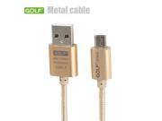 100% Golf Brand Metal Braided Nylon Durable 1m 2m 3m Micro USB Cable Data Sync Charger For Samsung Galaxy S4 S3 HTC Cabo usb