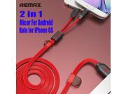 2 in 1 USB Cable Micro to 8pin for iPhone 5 6 6S Plus iPad Android Phones Original Remax Gemini Fast Charging Cable RC02