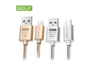 Golf Micro USB Cable 2.1A 1m 1m Metal Braided Wire 2.0 Data Sync Charging Data Cable Output For Samsung Galaxy S3 S4