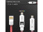High quality 2 in 1 Micro usb Cable Sync Data Charger Cable for ios Android micro usb cable for iphone 5 5s 6 plus ipod