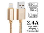 Hot 1.5M Luxury Metal Braided Cell Phone Cables Charging USB Cable Charger Data For iPhone 5 5S 6S 6 6 plus IOS Data accessories