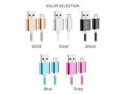1M Nylon Line Fast Micro USB Cable For IOS System ALL Android System Phone Mini Metal Plug Data Charger
