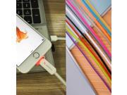 Noodle Jelly LED Light Micro 8Pin USB Data Sync Charger Cable Cord for Samsung Galaxy S4 S6 Note 2 4 iPhone 5 6 plus