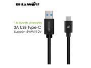 BlitzWolf 3.33ft 1m 3A Type C PVC Reversible Data Micro USB Cable 3.0A Male to USB 3.1 Type C Male For Nexus 5X 6P OnePlus 2