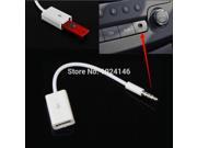 For Car MP3 3.5mm Male AUX Auxiliary Jack Plug to USB 2.0 Female Converter Cord Audio Cable Line Adapter