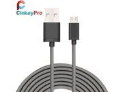 CinkeyPro Aluminum Nylon Braided 1M Micro USB Cable Mobile Phone Cables Data Charging For Samsung Galaxy Xperia XiaoMi
