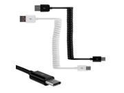 3ft Spring Spiral USB C USB 3.1 to USB Data Cable FOr MacBook Design
