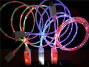Beautiful 1M LED Light Micro USB Cable EL Light Charger Data Sync Cord For Samsung Galaxy S3 S4 S5 LG Android Phones