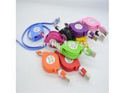 300pcs ot retractable flat cable noodle micro usb cable for samsung s3 s4 n7100 htc lg blackberry