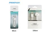 100% Genuine Original Pisen 30pin to USB Sync Data Charging Charger Cable Cord for iPhone 3GS 4 4S iPad 2 3 iPod Real Packaging