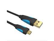 Micro USB Cable 2.0 Data Sync Charger Cable Black Color Mobile Phone Cables 1m For Android mobile phone