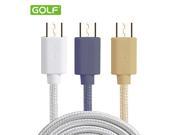 100% Original Golf Brand 1m Micro usb cable High strength nylon fiber weave braided Data Sycn Charging connector For Samsung LG