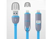 2 In 1 8 Pin Micro USB Cable For iPhone iPhone 5 6 6S Plus 2A Data Sync Charger Cable Wire For Android
