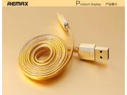 Gold Color Micro USB Cable Fast Charing Double Sides 100cm Flat Data Wire Remax Brand Quality Guarantee