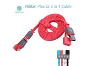 1pc usb cable For lightning iphone 5s 6 mini xiaomi redmi 3 nexus 6p micro charger Nillkin 2 in 1 Plus II Cable cabos microusb
