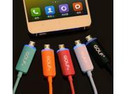 Golf Shine Led Charging Cable 1m USB Cable data Sync Charger For Samsung galaxy s3 s4 Android Cell Phone wire cabos
